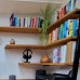 Oak Office Desk & Floating Shelves — Stannington